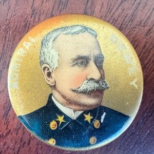 Admiral Dewey Victorian  Button 1896- Spanish-American War